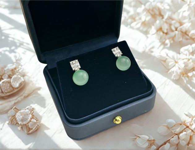 【玉潤簡鑽】925銀 耳環