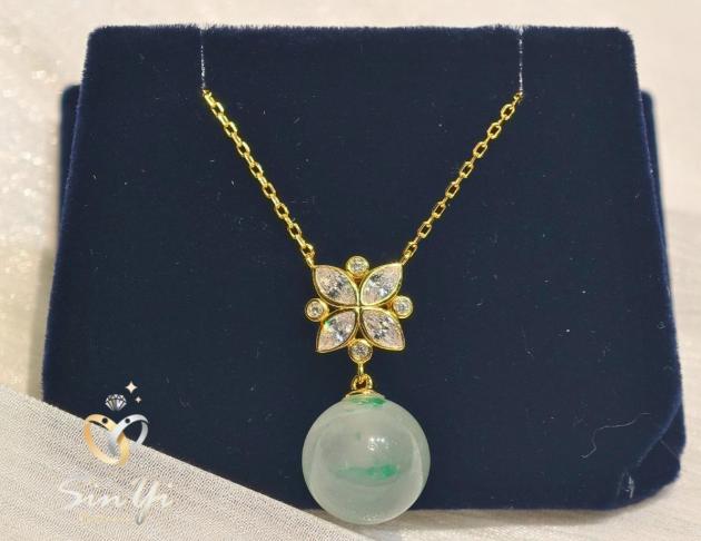 【翠瓣微光】925銀 項鍊