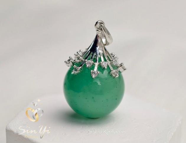 【玉珠凝翠】925銀 墜飾