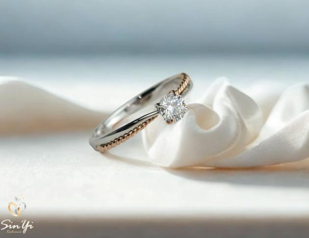 【雙織之心】14K培育鑽石 戒指 