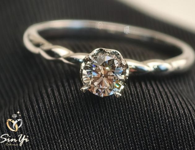 【織光純粹】PT950培育鑽石 戒指