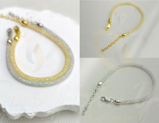 【雙色星砂光影】925銀 手鍊