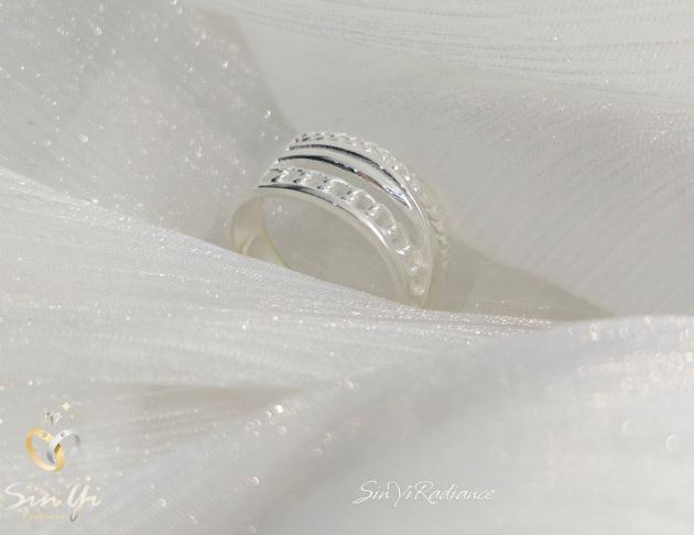 【鏈紋交織】925銀 戒指