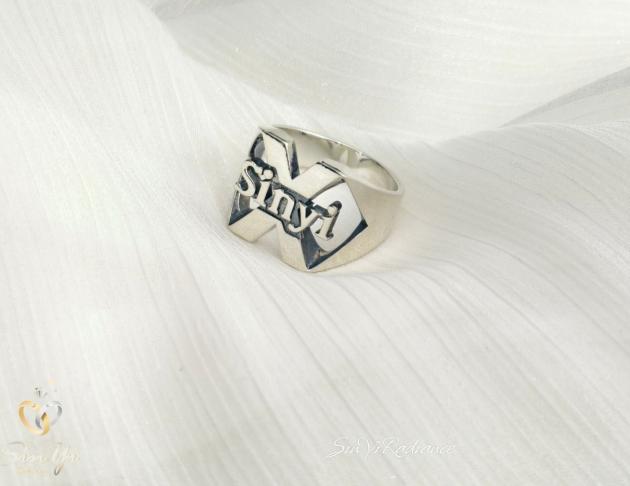 【X立體鏤空】925銀 戒指 