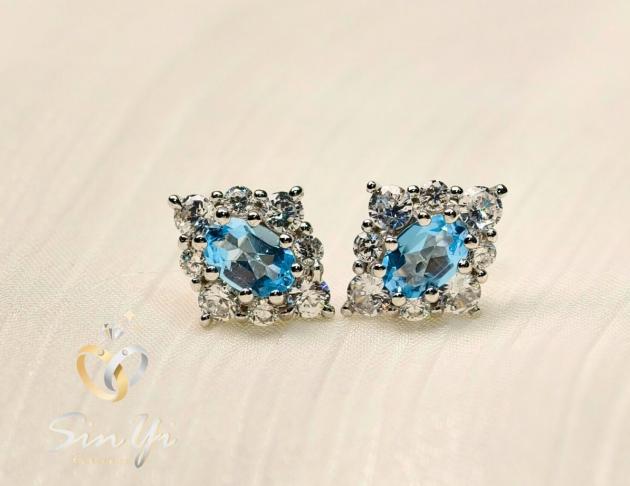 【星耀方鑽】925銀 耳環