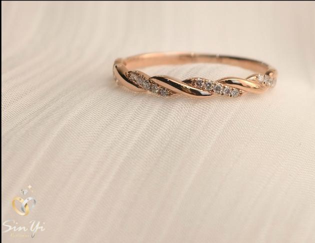 【曦光編織】18K培育鑽 戒指