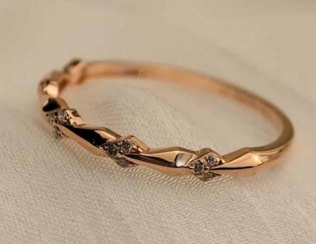 【晶緞扭結】18K培育鑽 戒指