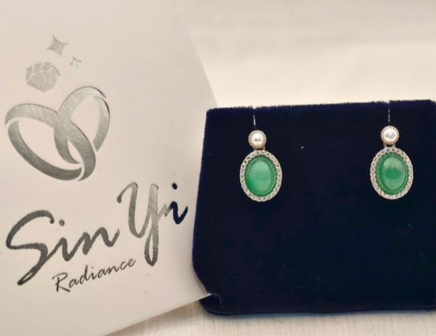 【翠語清露】925銀 耳環