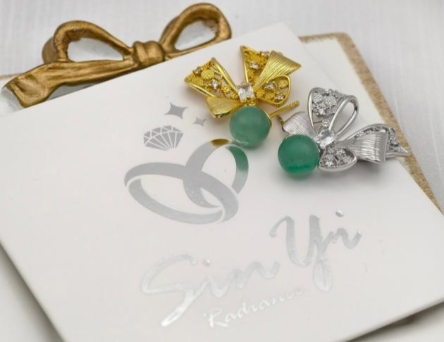 【翩翩翠影】925銀 耳環