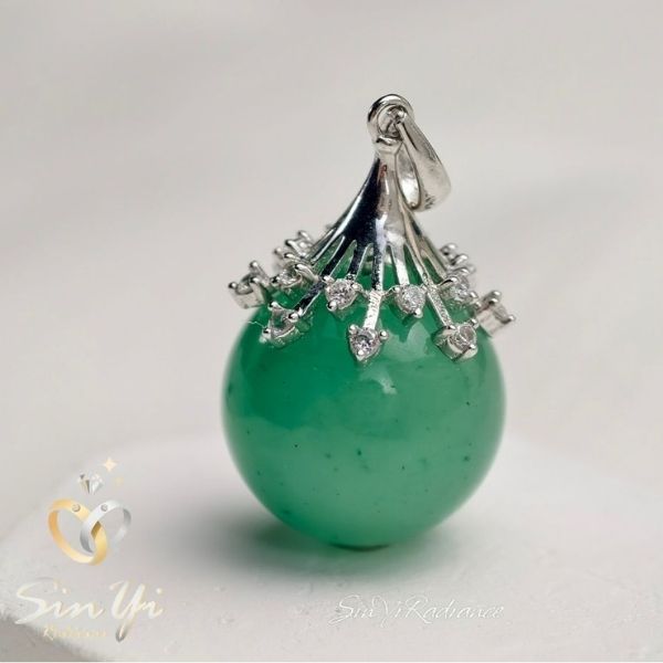 【玉珠凝翠】925銀 墜飾