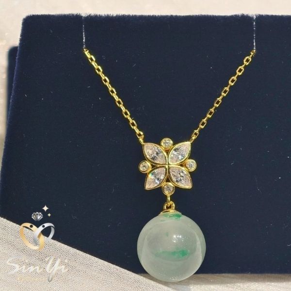 【翠瓣微光】925銀 項鍊