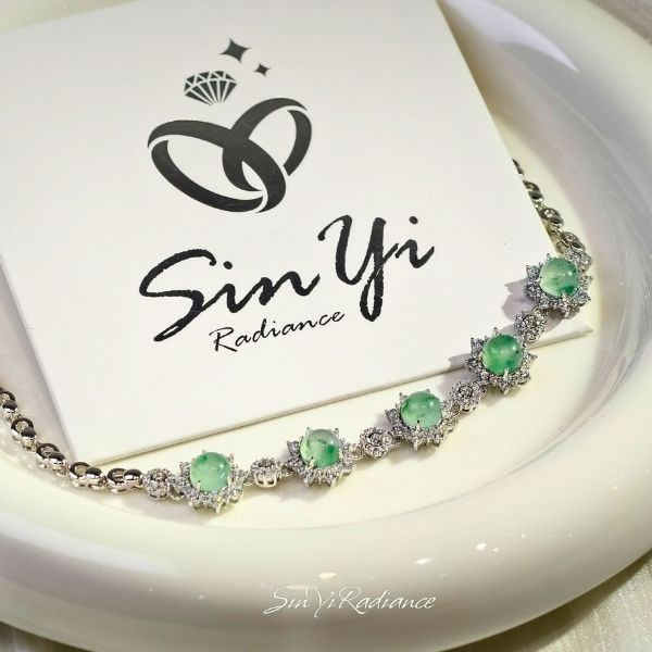 【翠星映月】925銀 手鍊