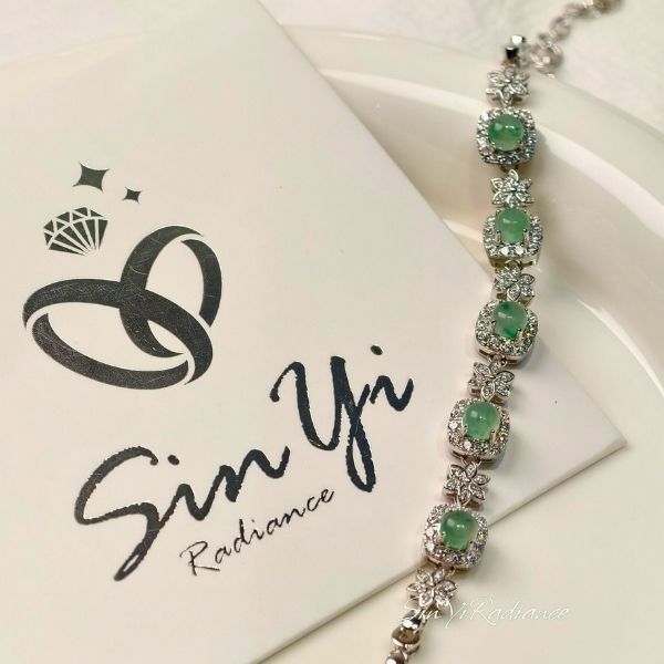 【翠玉星鏈】925銀 手鍊