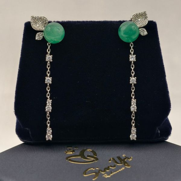 【沁綠微光】925銀 耳環