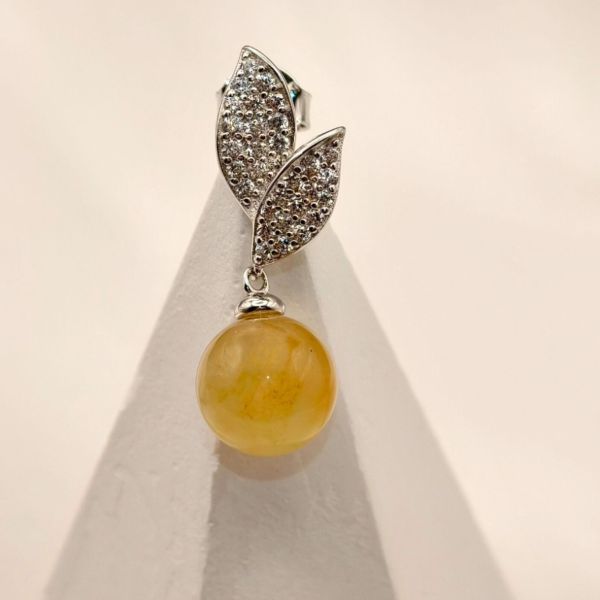 【朝陽靈葉】925銀 耳環