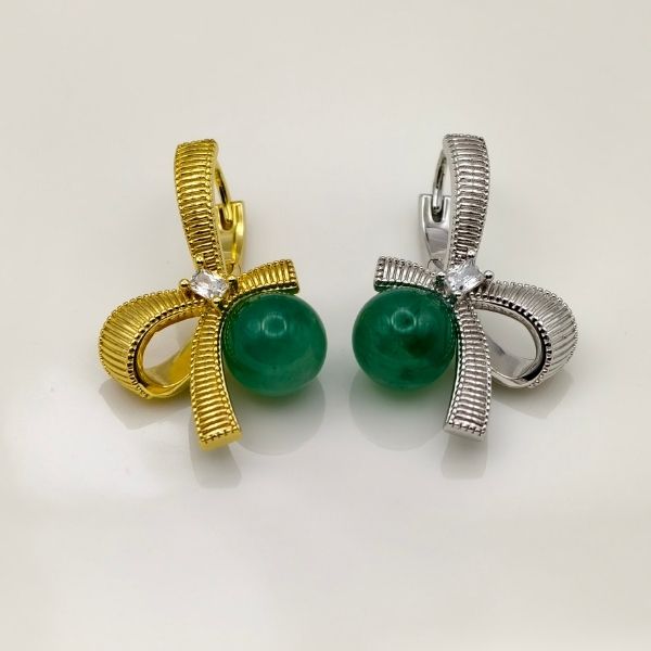 【星芒綠意】925銀 耳環