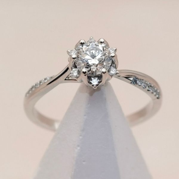 【沂光花冠】PT950培育鑽石 戒指