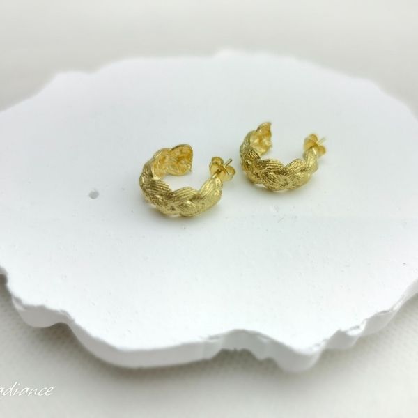 【金羽編織】925銀 耳環