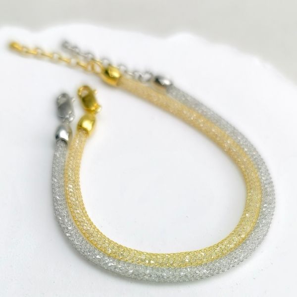 【雙色星砂光影】925銀 手鍊