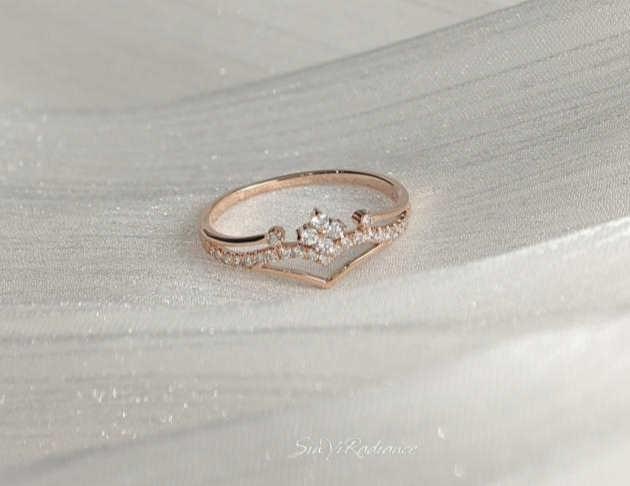 【星語花冠】18K培育鑽石 戒指