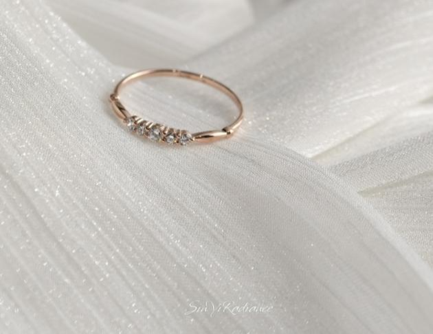 【曦露排鑽】18K培育鑽 戒指