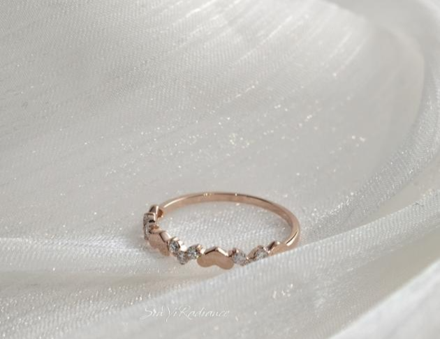 【心語連綴】18K培育鑽 戒指